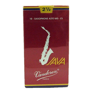 Paquete De 10 Cañas P/Sax Alto Vandoren Java Filed Red, No. 2 1/2